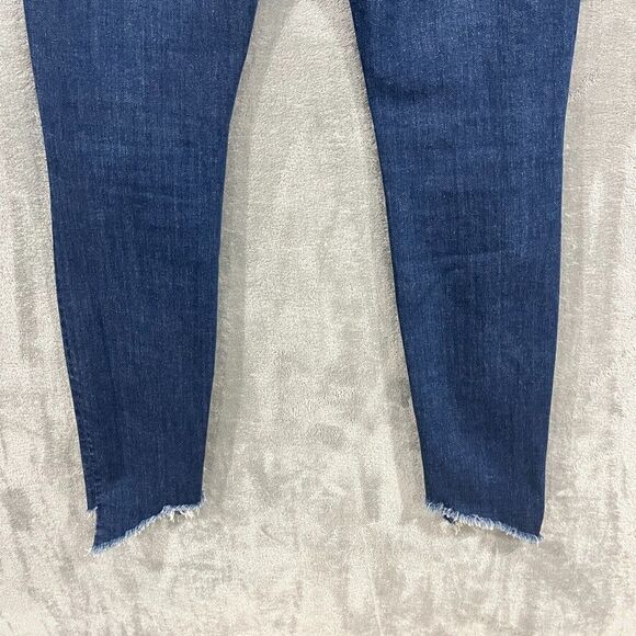 Mother The Looker Two Step Ankle Fray Skunk At The Tea Party Skinny Jeans 27 - Picture 8 of 12